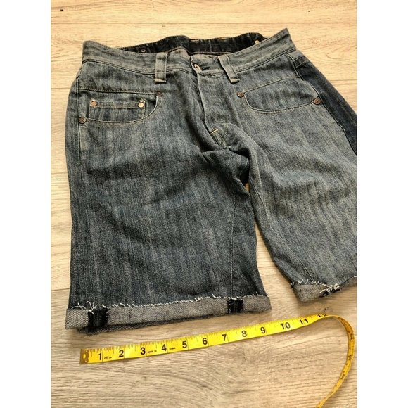 G-Star Raw 3301 Slim Fit Medium Aged Cuffed Denim Blue Jean Shorts Mens W33 L32 - Picture 5 of 9